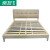 QINYOU新中国式纯木寝室ダンベル1.5メトル1.8メトルのモダシンプしたままベルド北欧风ゴム寝室家具Bタワール纯木ベド(皮をカバーンに)1.8メトルのリフレ构造