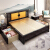 南巣新中国式純木ベケト1.8メトルの皮が大きいベドの寝室家具シングベド中華風ダンベルのベケが付いています。