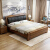 中普（ZHONGPU）ベッド純木ベド1.5/1.8 mダンベル中国式ベド収納本ベクレット寝室くるみ色シゲル1.5*2 mフレム構造