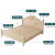 迅毅アメカン純木ベド1.8メトル寝室室ベッド1.5 m白色モダンハーン式プレセンセン式プレセゾン（色は備考を撮影する）フレム構造15000 mm*2000 mm