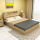 浅い胡桃色のベッド+2マットレス+10 cmの厚いマットレス