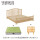 実木ベッド+22 cm 5 Dラテックスの丸太マット+マットレス*1